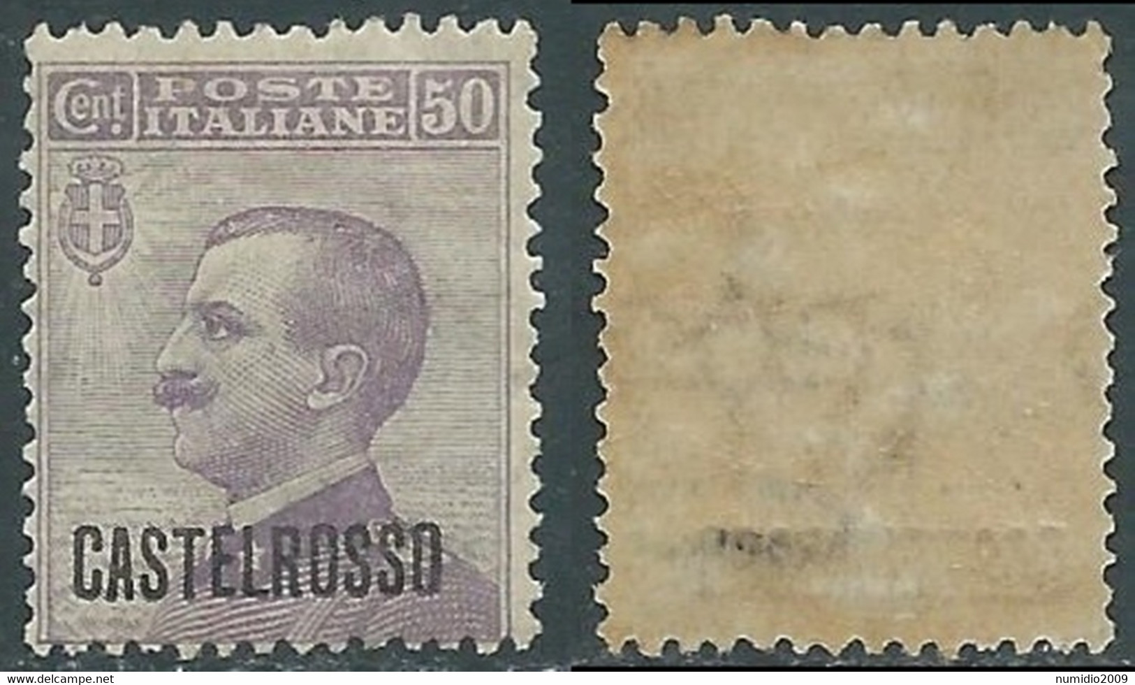 1922 CASTELROSSO EFFIGIE 50 CENT MNH ** - RF36-9 - Castelrosso