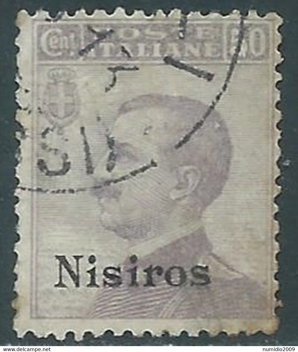 1912 EGEO NISIRO USATO EFFIGIE 50 CENT - RF28-9 - Egée (Nisiro)