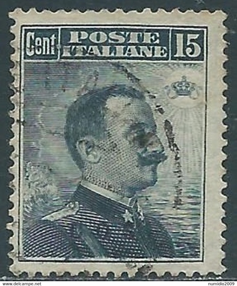 1912 EGEO COO USATO EFFIGIE 15 CENT - RF34-3 - Aegean (Coo)