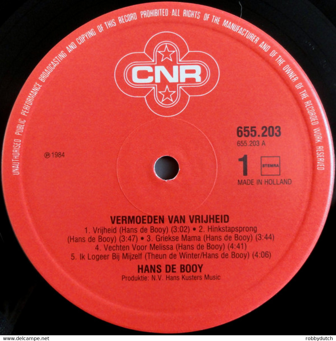* LP * HANS DE BOOY - VERMOEDEN VAN VRIJHEID (Holland 1984 EX!!!) - Other - Dutch Music