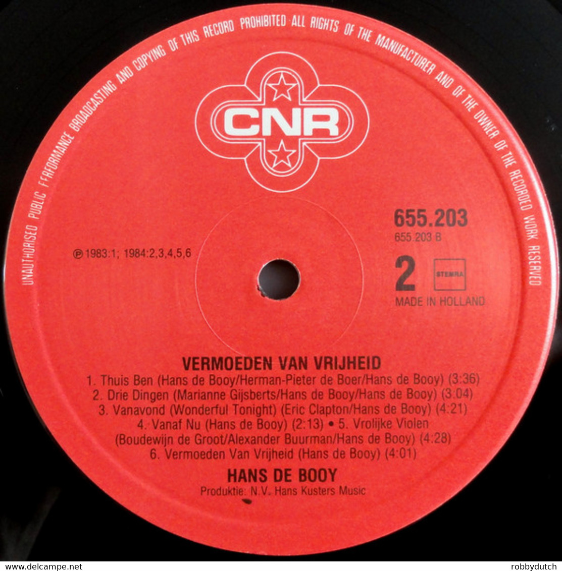 * LP * HANS DE BOOY - VERMOEDEN VAN VRIJHEID (Holland 1984 EX!!!) - Other - Dutch Music