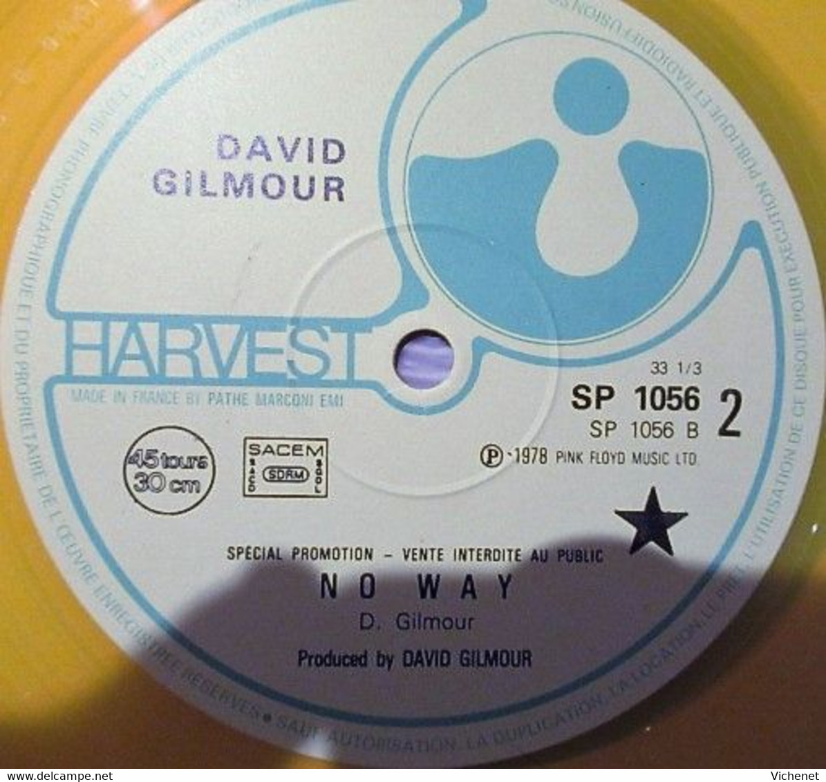 Richard Wright / David Gilmour – Drop In From The Top / No Way - Maxi - Promo - Yellow Vynil - 45 T - Maxi-Single