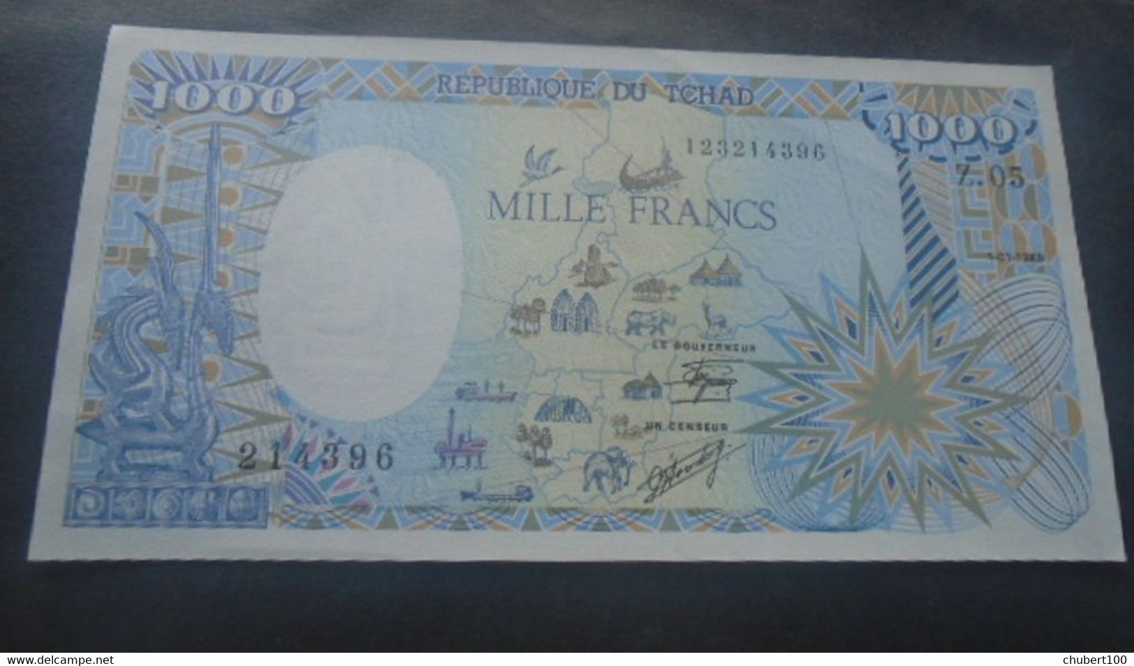 CHAD ,  P  10Aa ,  1000 Francs , 1989,  AUNC , 20% Discount - Chad