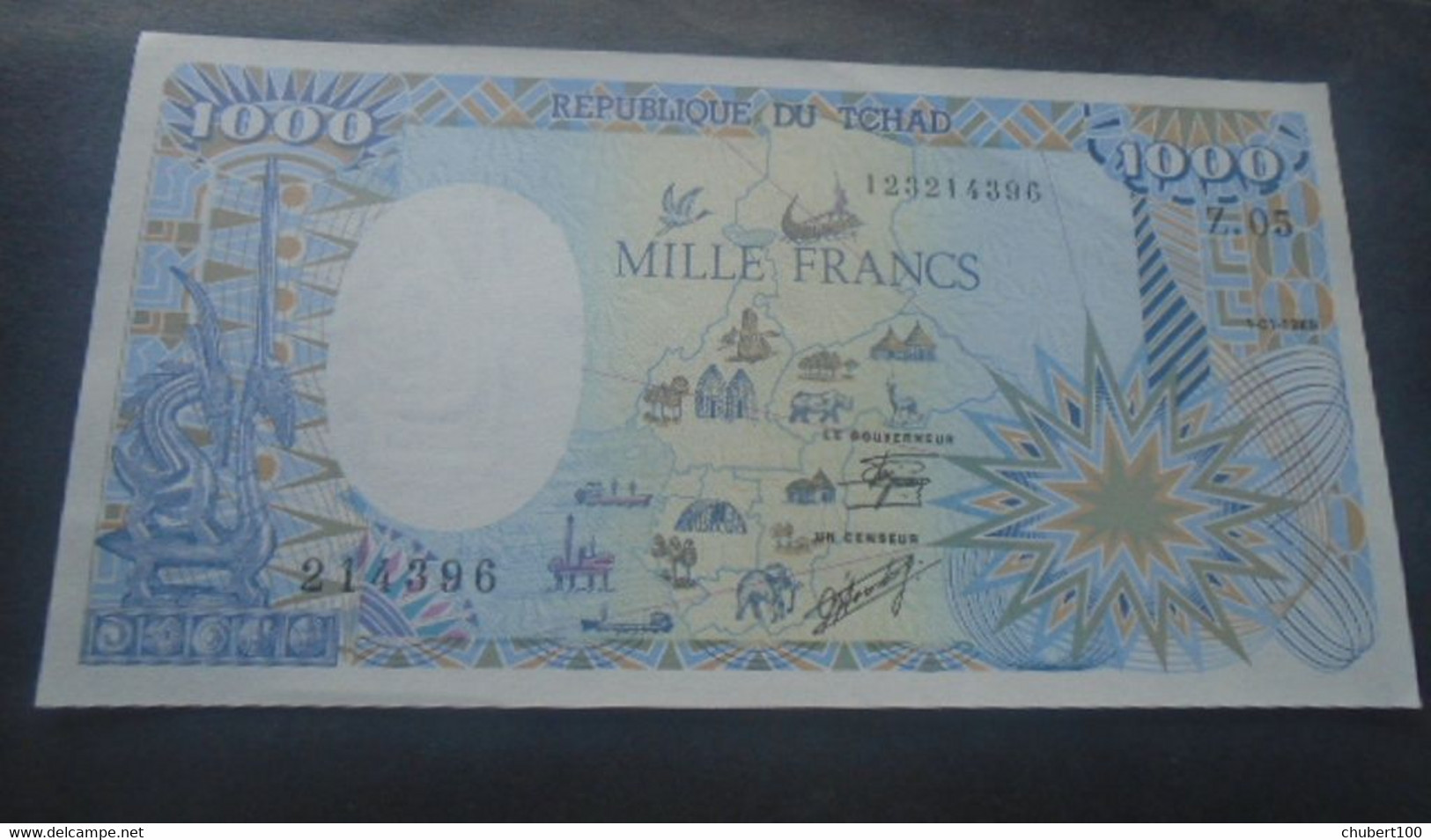CHAD ,  P  10Aa ,  1000 Francs , 1989,  AUNC , 20% Discount - Tsjaad