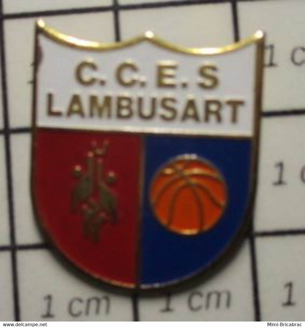 2522 Pin's Pins / Beau Et Rare / THEME : SPORTS / CLUB BASKET CCES LAMBUSART - Basketball