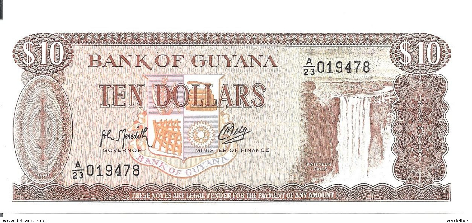 GUYANE 10 DOLLARS  ND1992 UNC P 23 F - Guyana