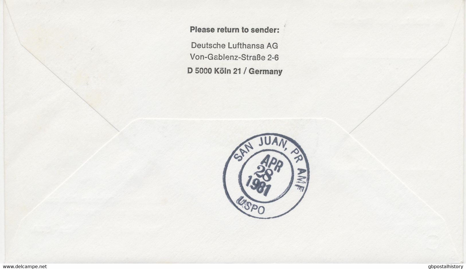 KOLUMBIEN 1981 Kab.-Erstflug Der Deutsche Lufthansa M. DC 10 Flug LH 512 "BOGOTA - LA PAZ, Bolivien" (Hab.2472/Sie.1339) - Colombie