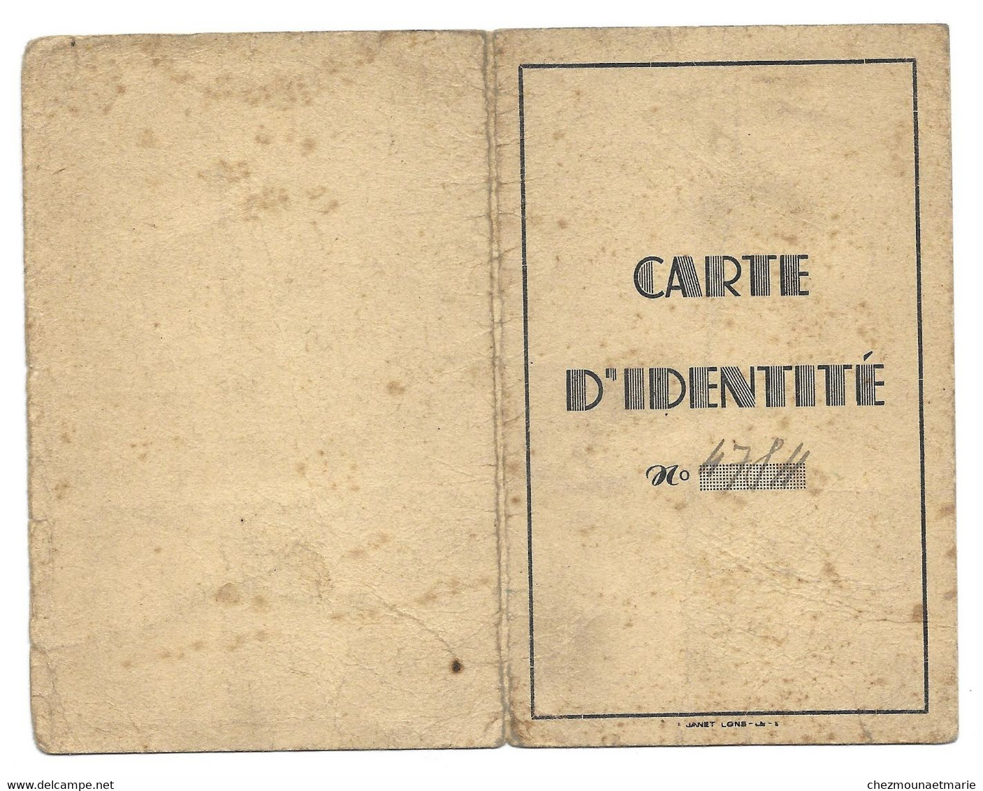 1943 LONS LE SAUNIER LUGAND ALPHONSE NE A TRENAL EN 1867 - CARTE IDENTITE - Historical Documents