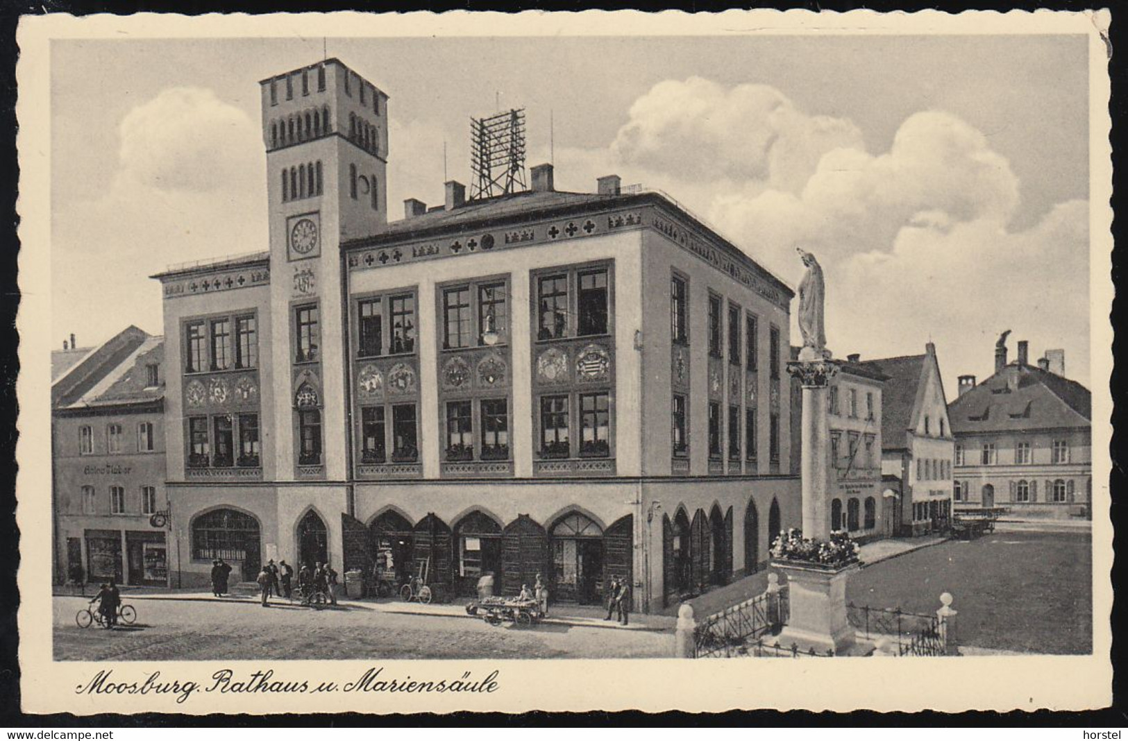D-85368 Moosburg - Rathaus Und Mariensäule - Moosburg