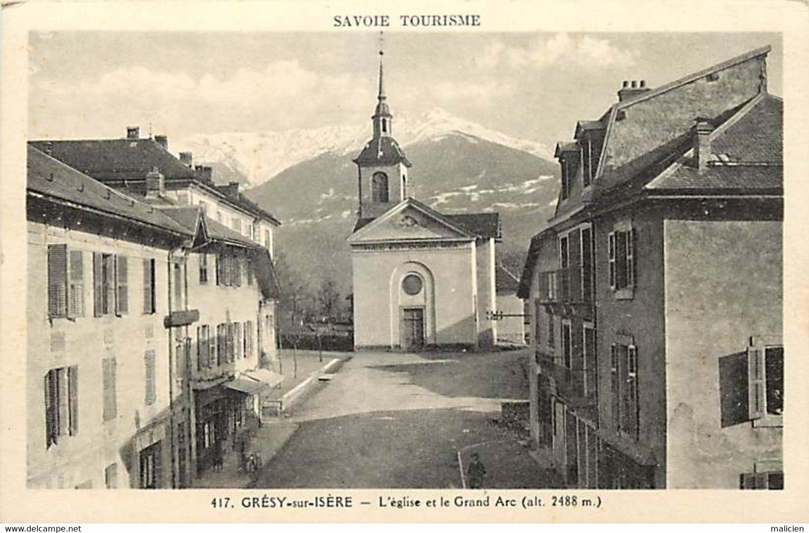 - Dpts Div. -ref-BD772- Savoie - Grésy Sur Isère - Eglise - Rue Et Le Grand Arc - - Gresy Sur Isere