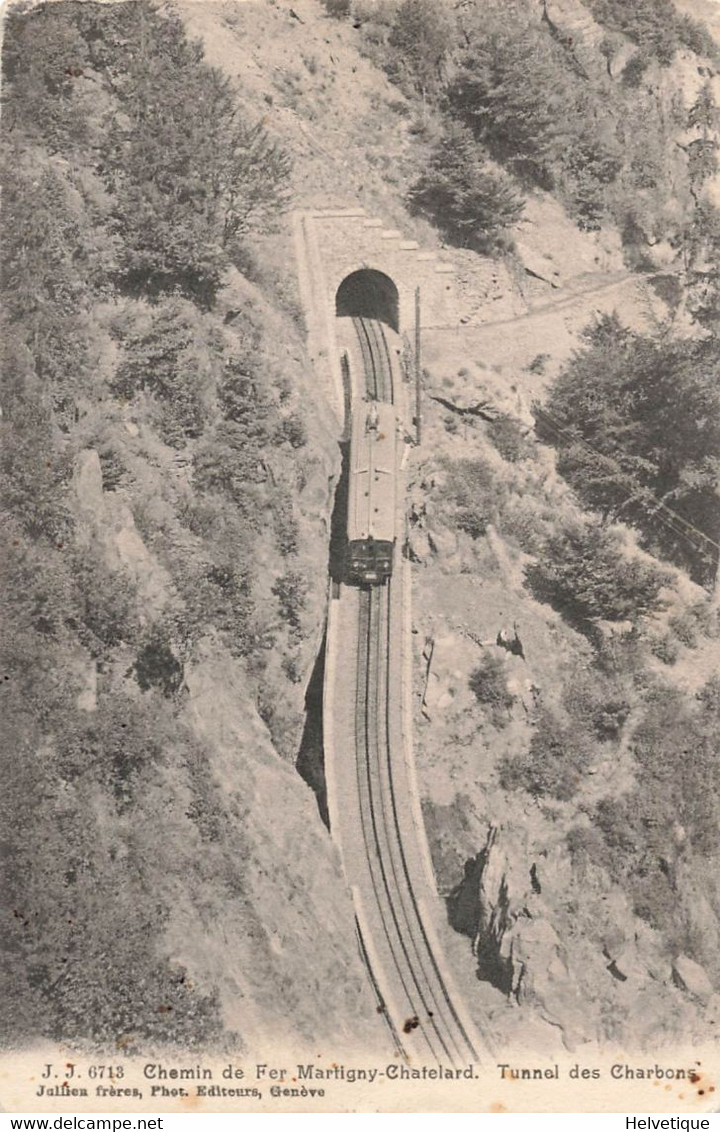 Chemin De Fer Martigny Chatelard Tunnel Des Charbons Train - Martigny