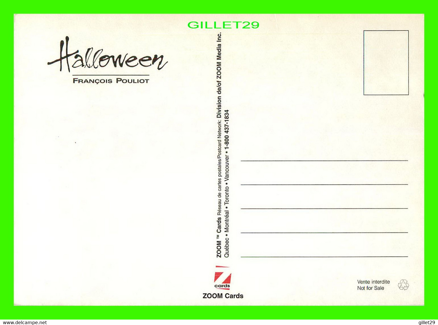 HALLOWEEN  VU PAR FRANÇOIS POULIOT - ZOOM CARDS - - Halloween
