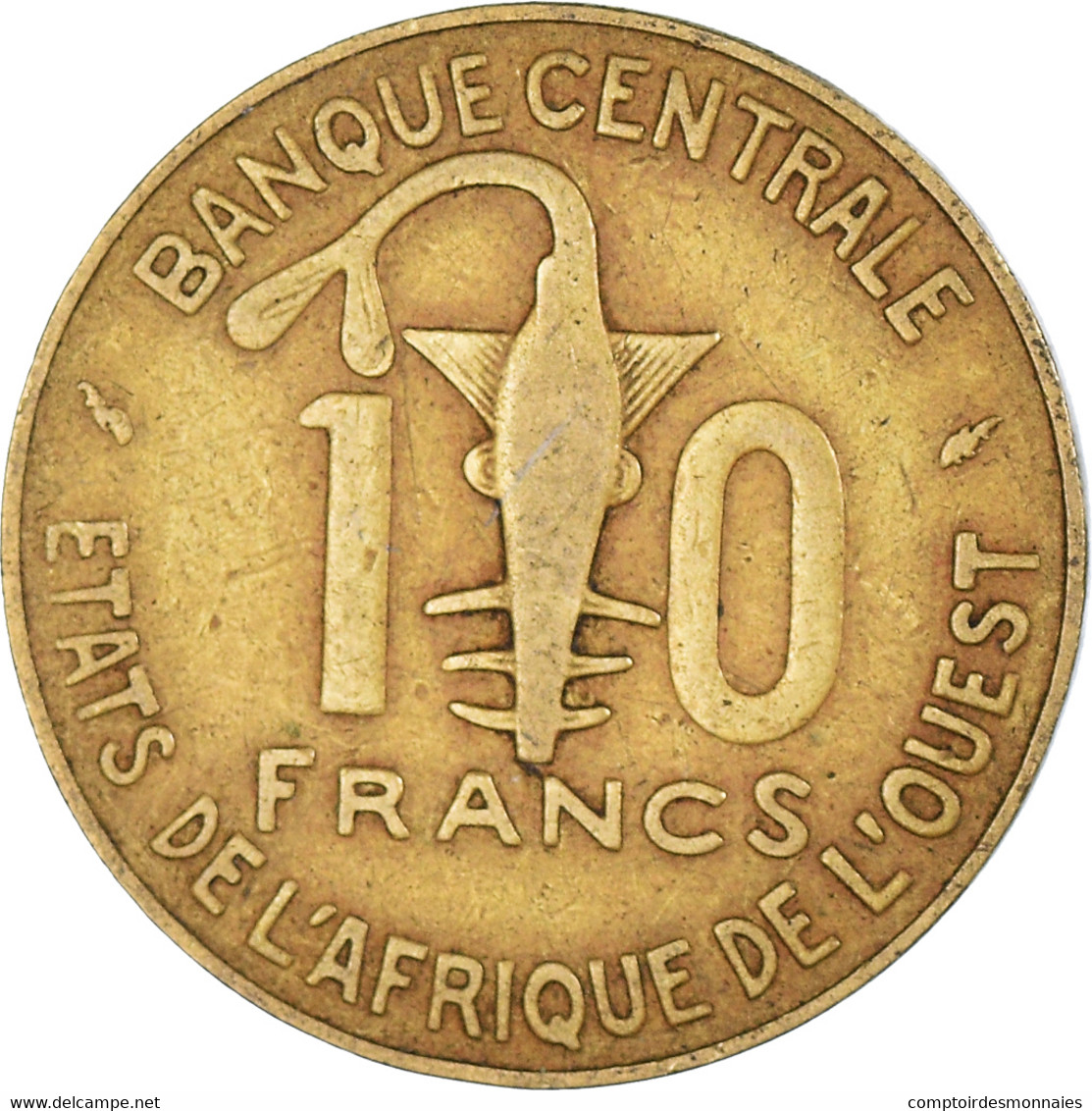 Monnaie, Communauté économique Des États De L'Afrique De L'Ouest, 10 Francs - Elfenbeinküste