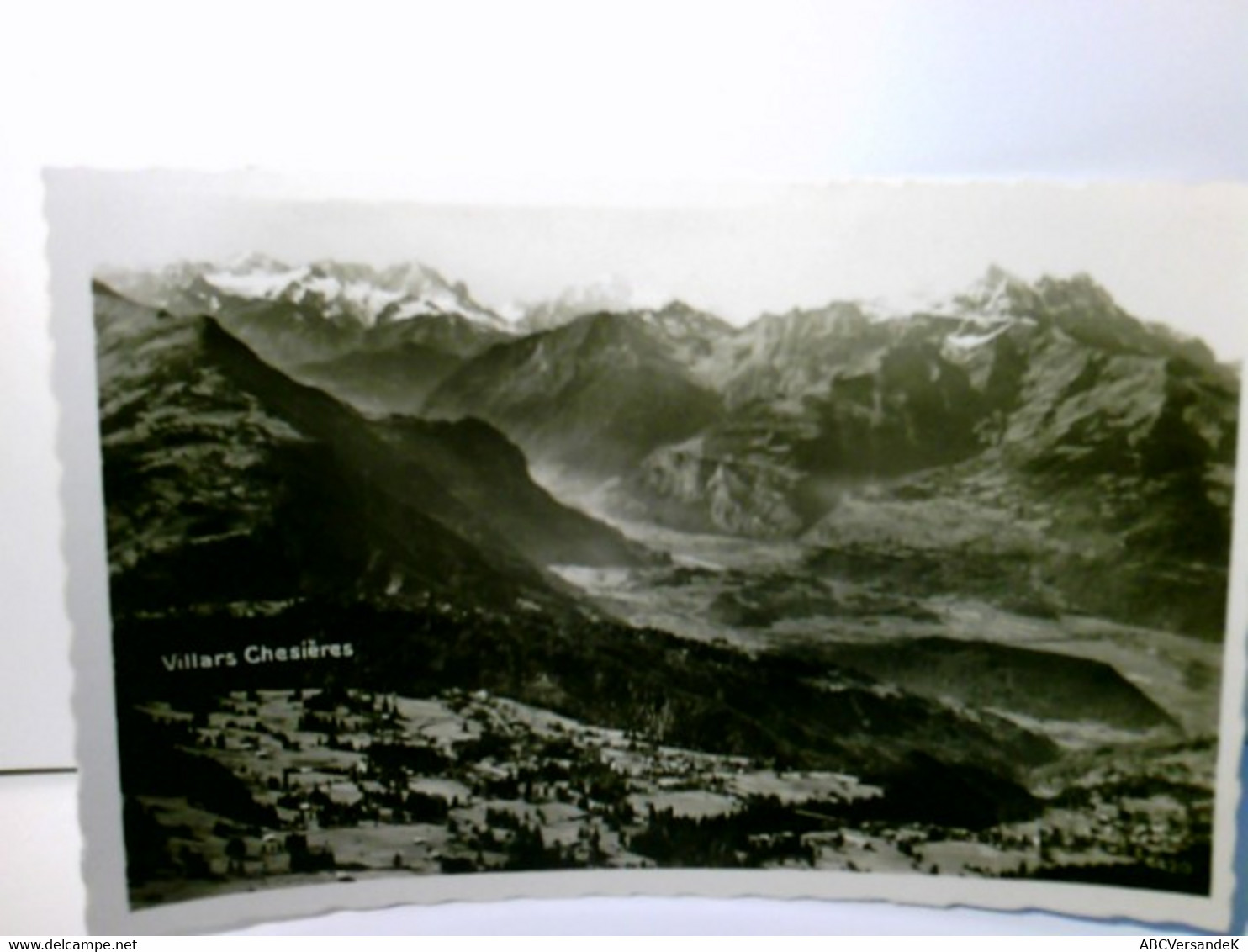 Villars Chesieres. Schweiz. Alte Ansichtskarte / Postkarte S/w. Ungel. Um 1935 ?. Blick Ins Tale Zum Ort, Gebi - Villars-les-Moines