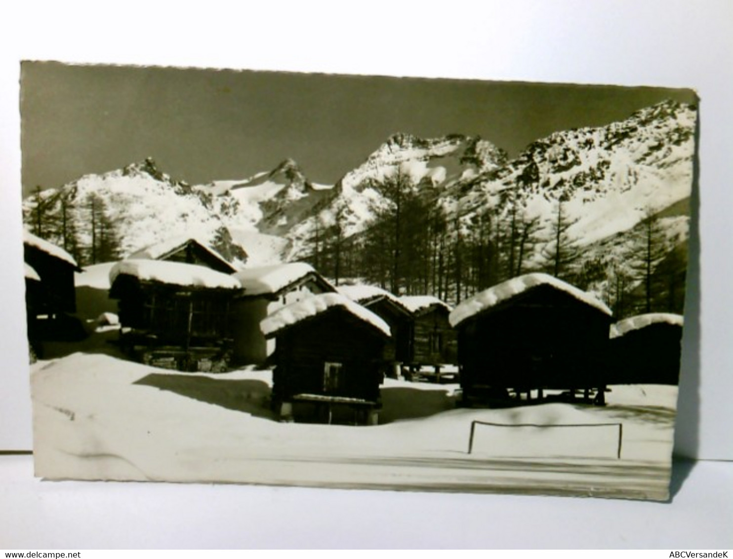 Saas - Fee. Schweiz. Alte Ansichtskarte / Postkarte S/w Ungel. 1939. Winterpanorama, Stadl In Lohmatten Im Win - Matten Bei Interlaken