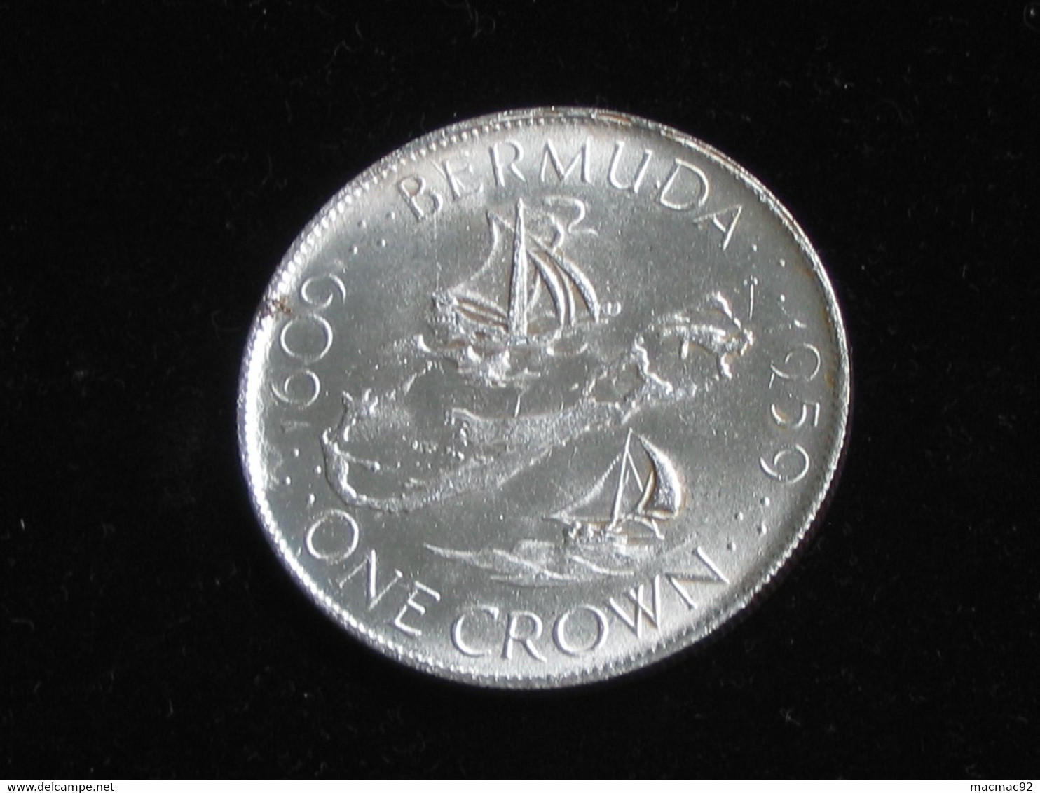 BERMUDES - One Crown 1959  Elisabeth II  Dei Gratia Regina   --FAUSSE --     **** EN ACHAT IMMEDIAT **** - Bermuda