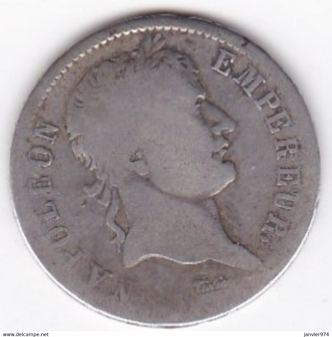 1 Franc 1808 BB Strasbourg  , Napoleon I, En Argent , Gad# 446 - 1 Franc