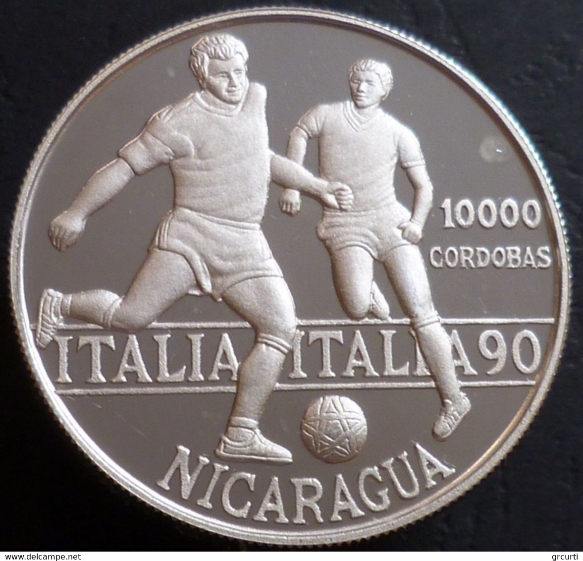 Nicaragua - 10000 Cordobas 1990 - Mondiali Di Calcio "Italia '90" - KM# 66 - Nicaragua