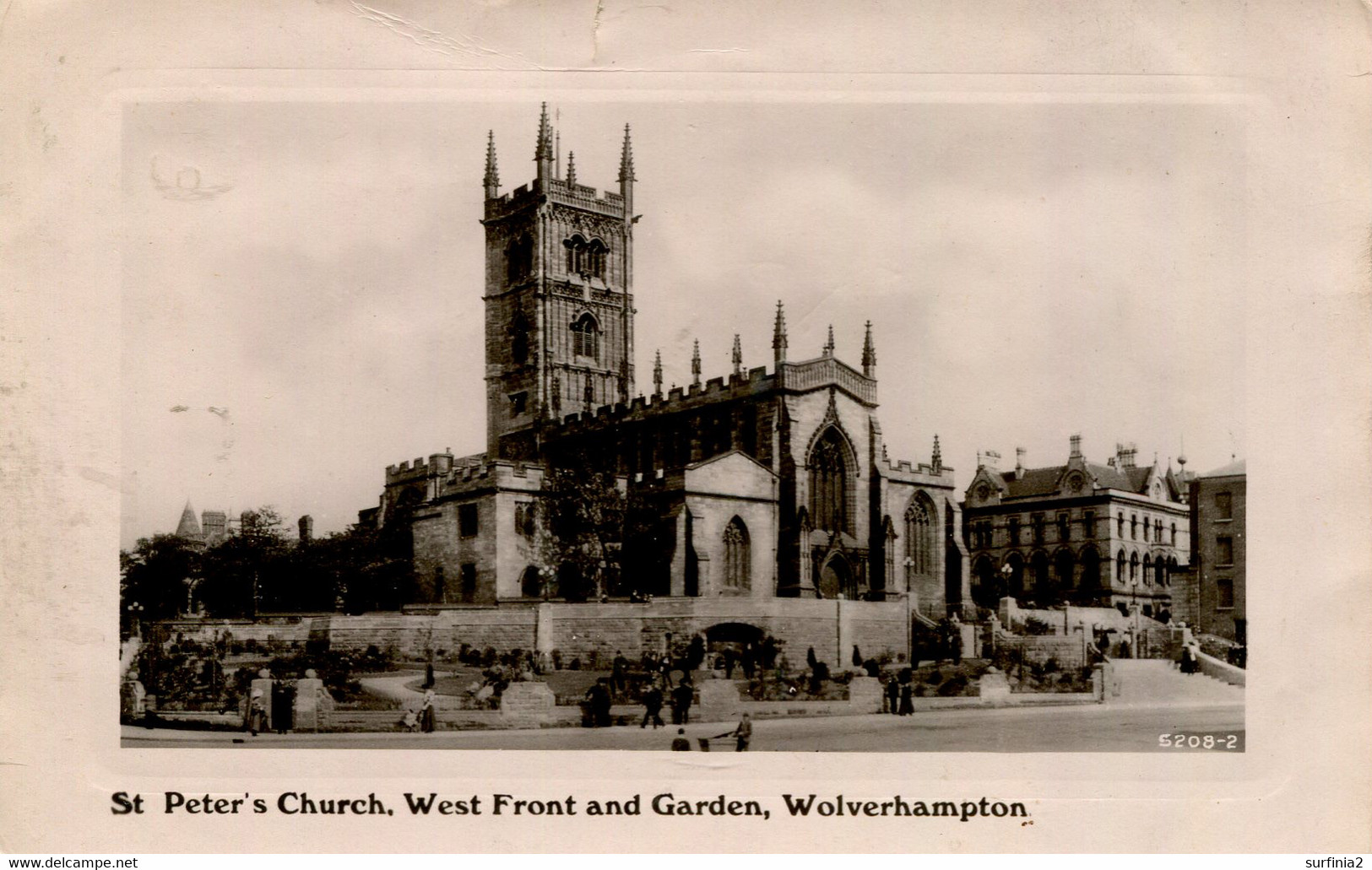 WEST MIDLANDS - WOLVERHAMPTON - ST PETER'S CHURCH, WEST FRONT AND GARDEN 1909 Wm239 - Wolverhampton