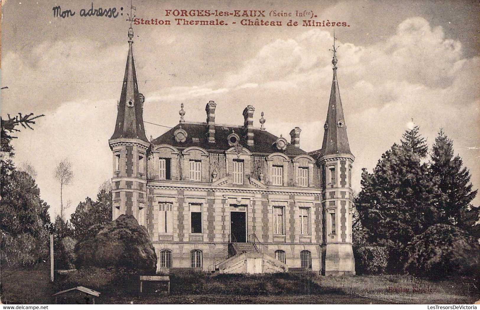 CPA - 76 - FORGES LES EAUX - Chateau De Minières - Jardin - Forges Les Eaux