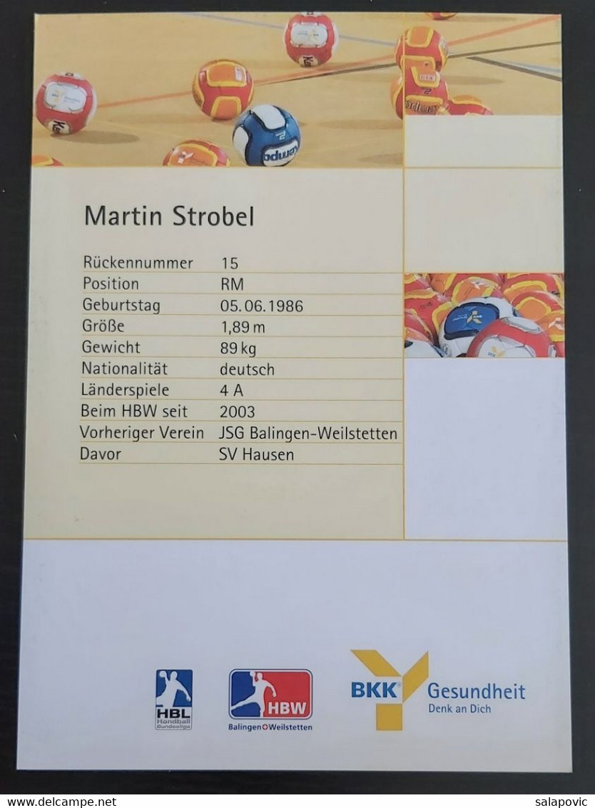 Martin Strobel  HBW Balingen-Weilstetten Handball Club   SL-2 - Balonmano