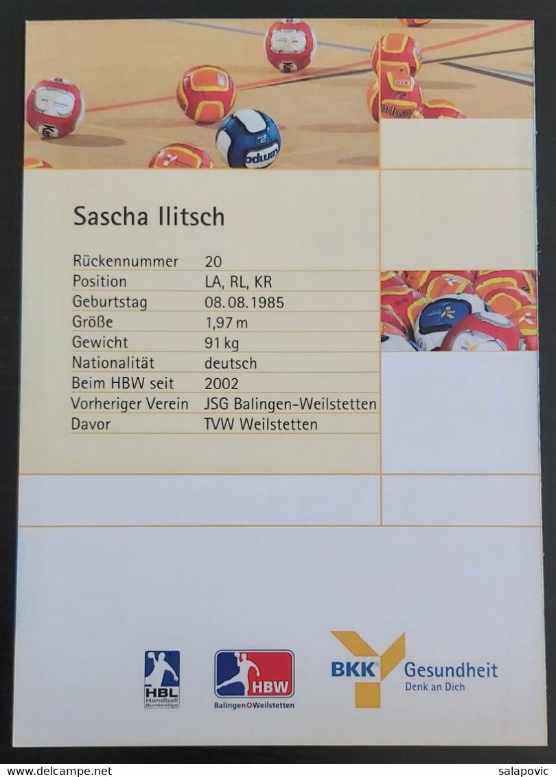 Sascha Ilitsch  HBW Balingen-Weilstetten Handball Club   SL-2 - Handball