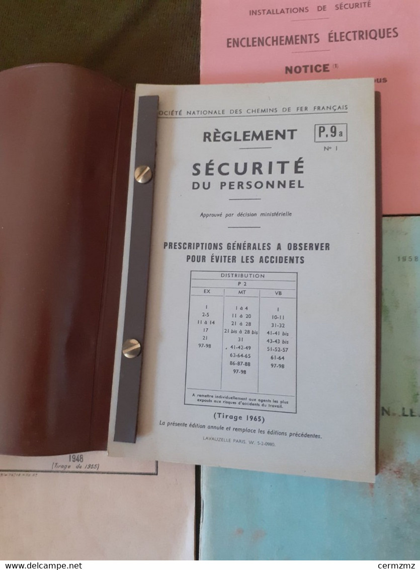 SNCF 4 Fascicules : Notice, Réglementation,  Et Sécurité - Lots De Plusieurs Livres