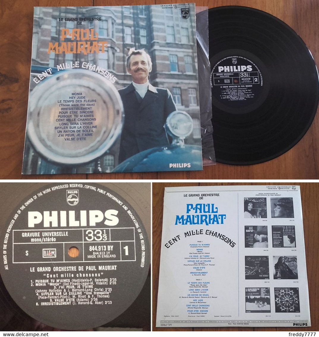 RARE English LP 33t RPM BIEM (12") PAUL MAURIAT («Hey Jude» / The Beatles, 1968) - Musicals