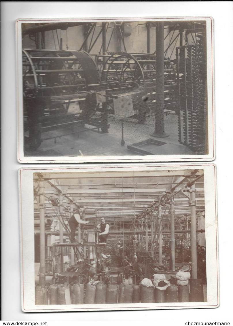 USINE DE TISSAGE METIERS A TISSER - LOT DE 2 PHOTOS A SITUER - Berufe