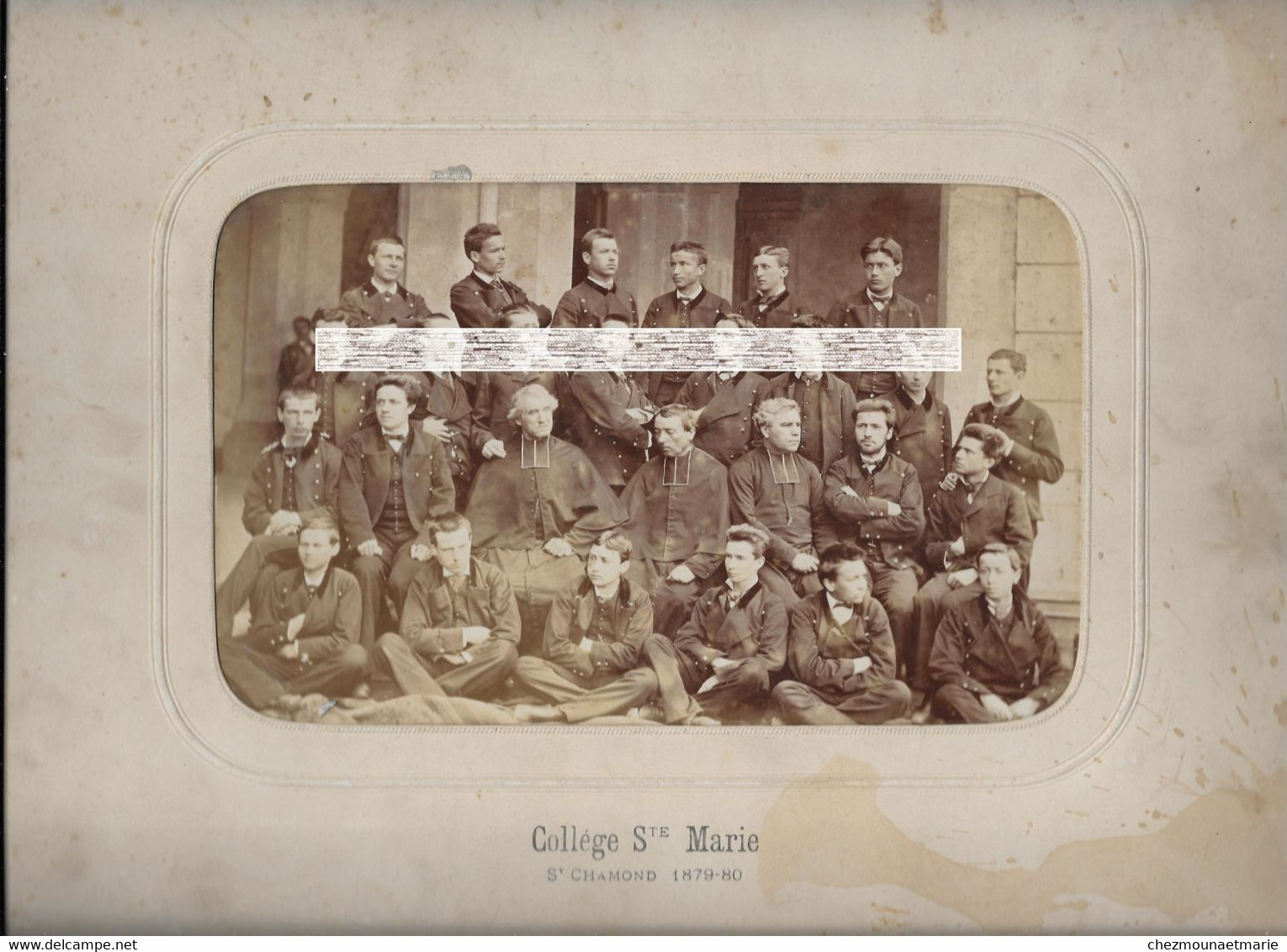 1879-1880 SAINT CHAMOND LE COLLEGE SAINTE MARIE - CLASSE DE GARCONS ET RELIGIEUX - PHOTO LOIRE - Anciennes (Av. 1900)