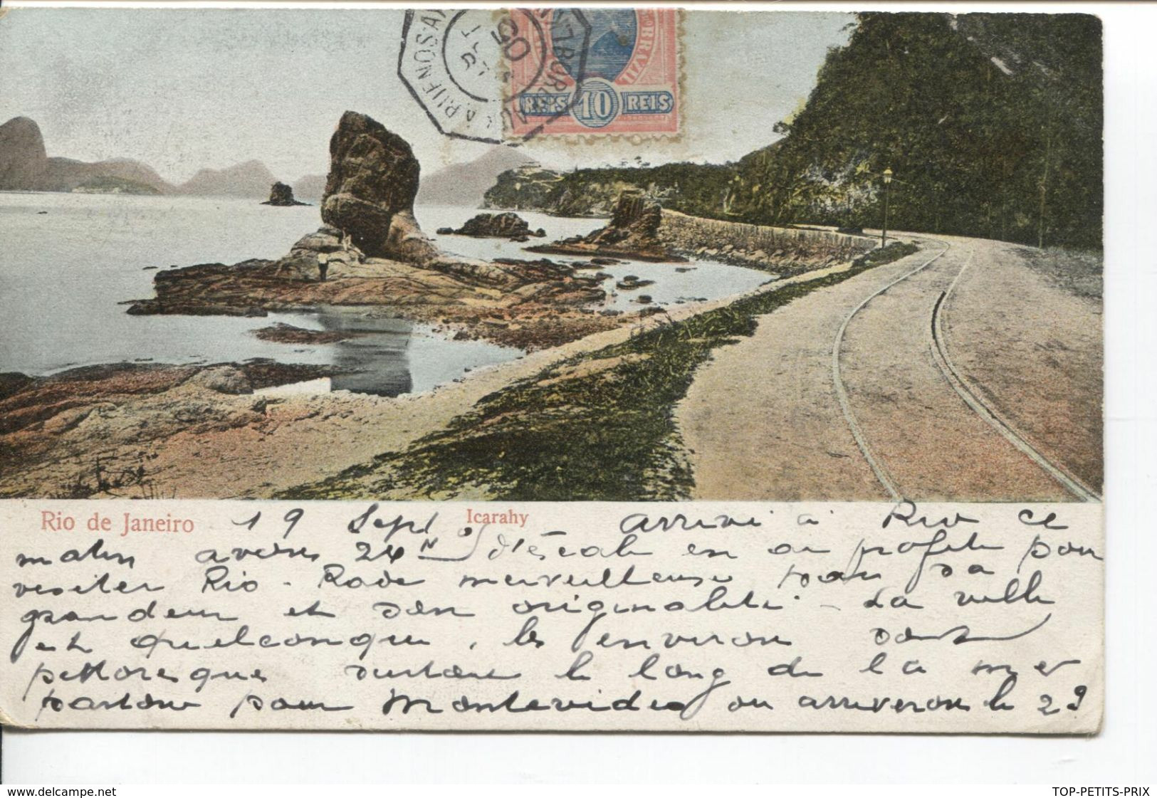 REF1474/ Brazil PC Rio Icarahy Ship C Bordeaux à Buenos Ayres N°4 19/9/1905 > France - Covers & Documents