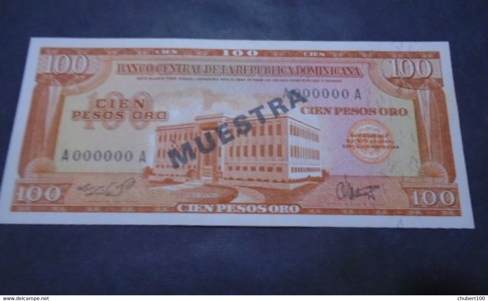 DOMINICAN REP.  ,   P 104s2, 100 Pesos , ND 1968, UNC , Specimen, 30% Discount - Dominicana