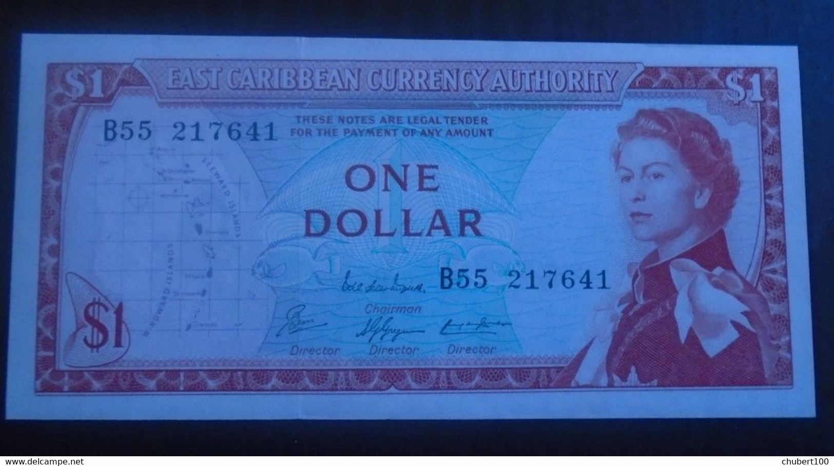 EAST CARIBBEAN  ,   P 13e, 1 Dollar , ND 1965, UNC - Caribes Orientales