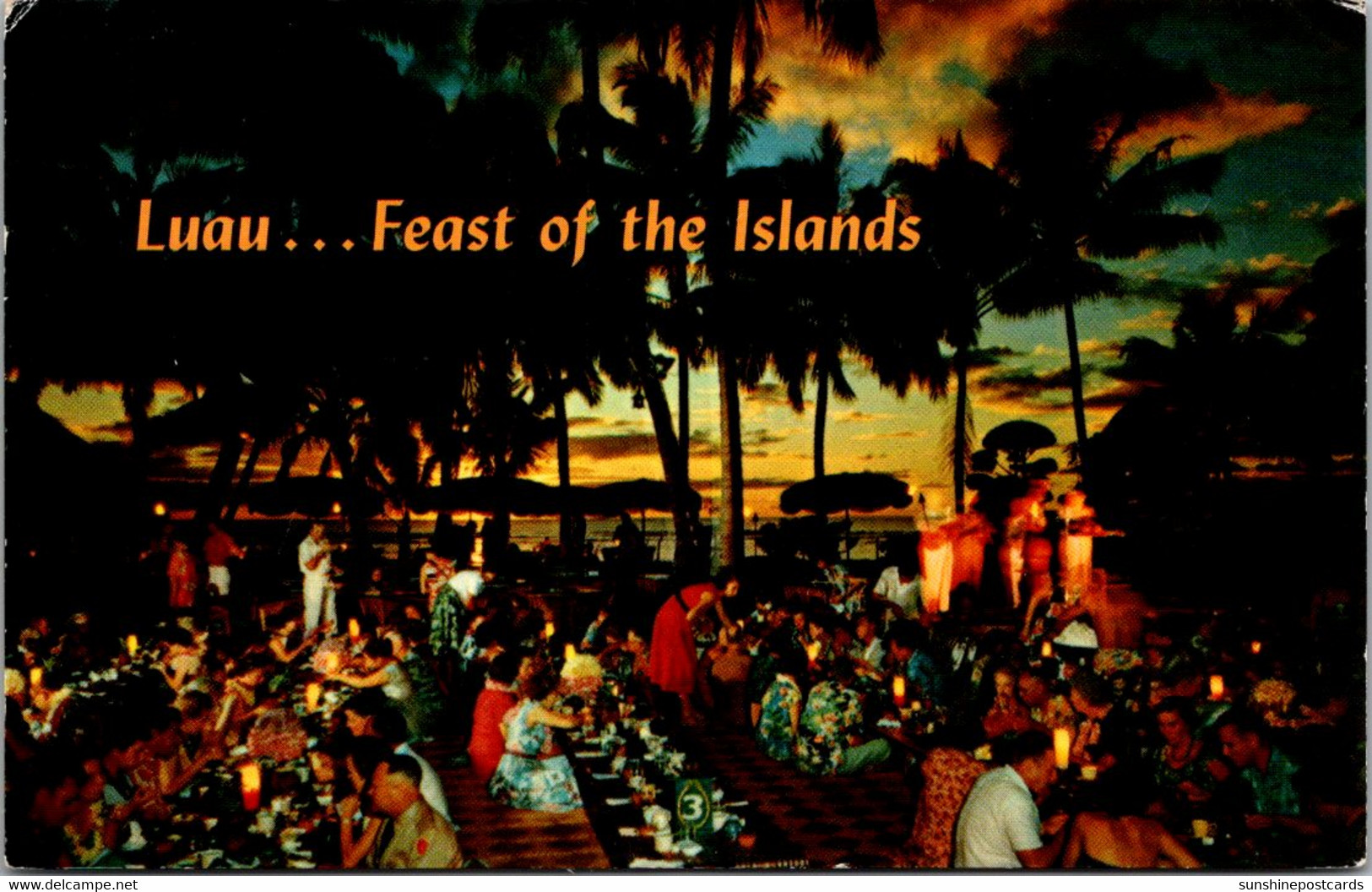 Hawaii Waikiki Luau Hawaiian Feast At The Queen's Surf 1962 - Honolulu