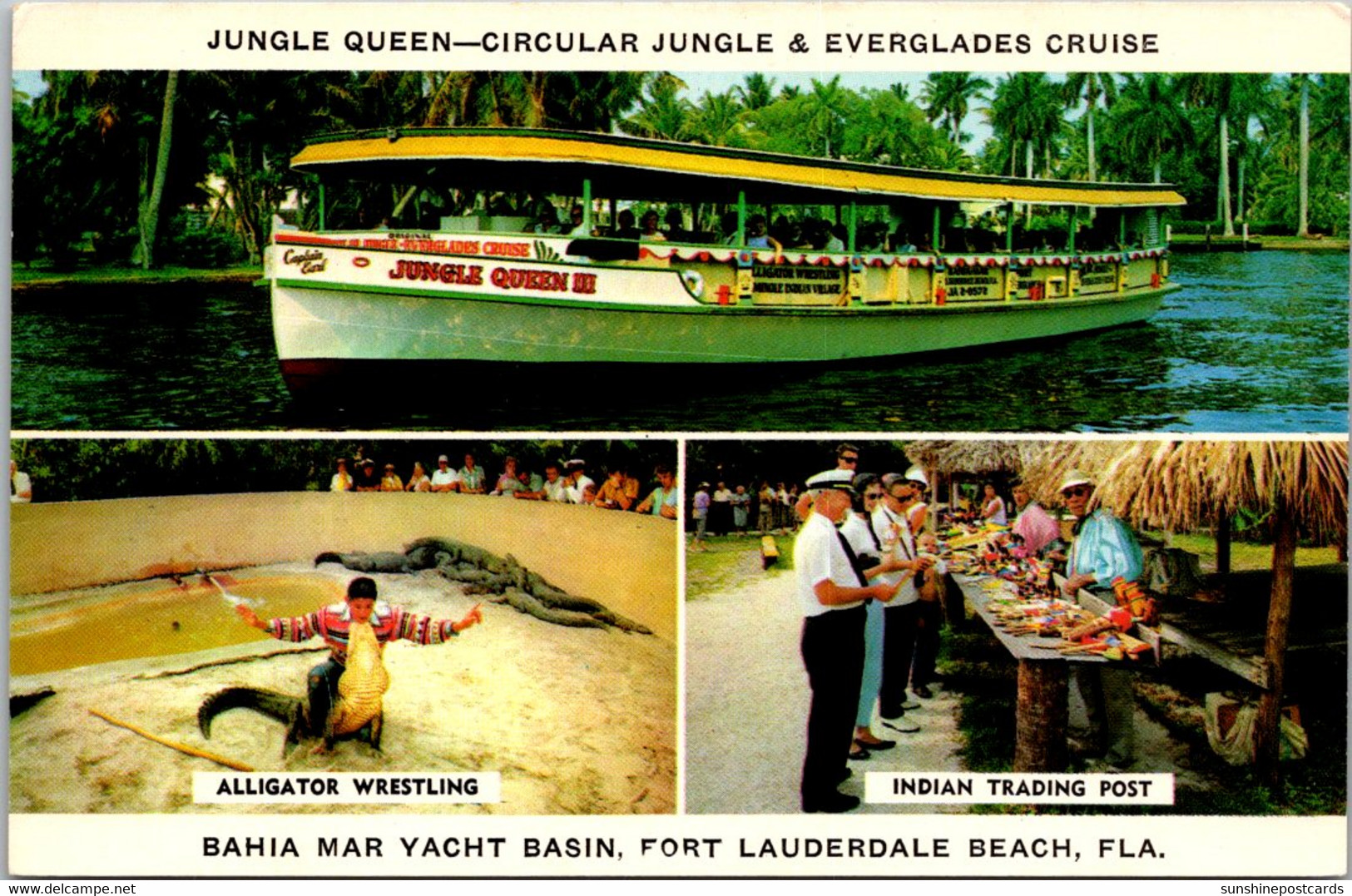 Florida Fort Lauderdale Jungle Queen III Sightseeing Boat With Indian Trading Post & Alligator Wrestling - Fort Lauderdale