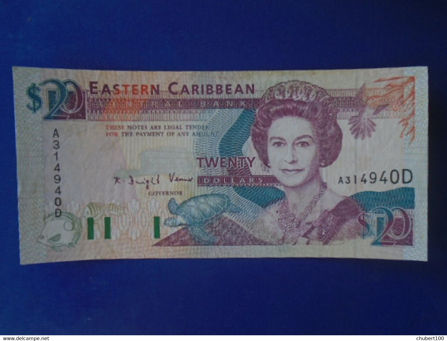 EAST CARIBBEAN  ,   P 28d, 20 Dollars , ND 1993, Almost UNC - East Carribeans