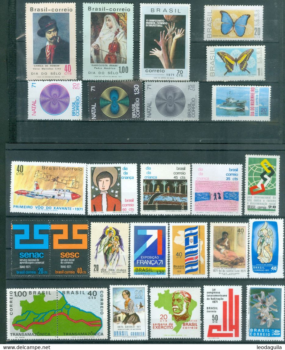 BRAZIL Scott 1183 A 1209  - YEAR COLLECTION  1971 - Volledig Jaar