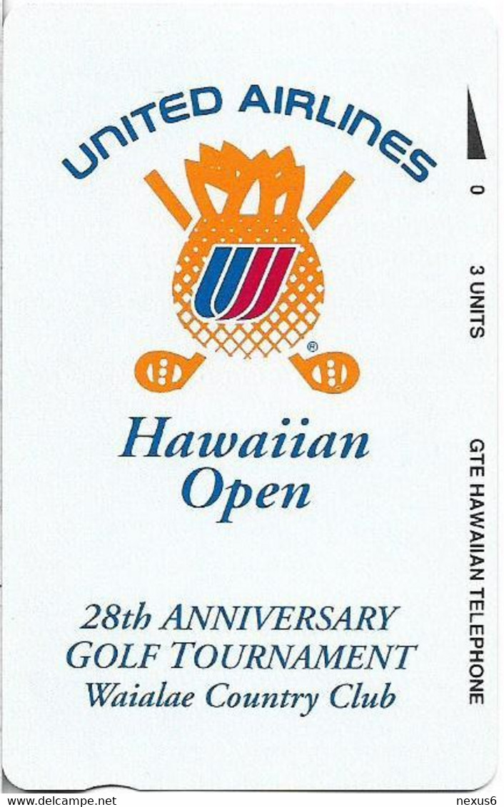 Hawaii - GTE (Tamura) - 28th Golf Hawaiian Open, 01.1993, 3Units, 1.000ex, Mint - Hawaii