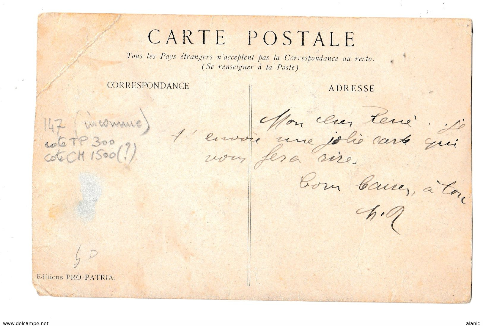 CM/ FRANCE N° 147 S/CPA MILITARIA  17MARS 1915 En L'état - Other & Unclassified