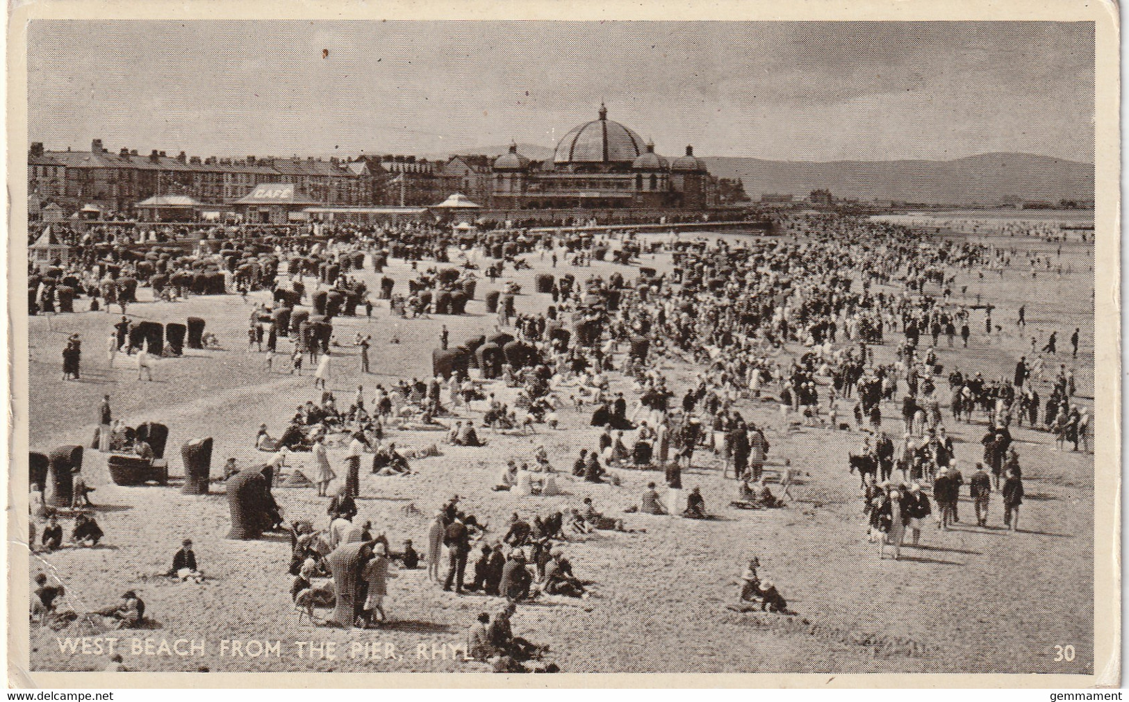 RHYL -WEST BEACH FROM THE PIER. - Denbighshire