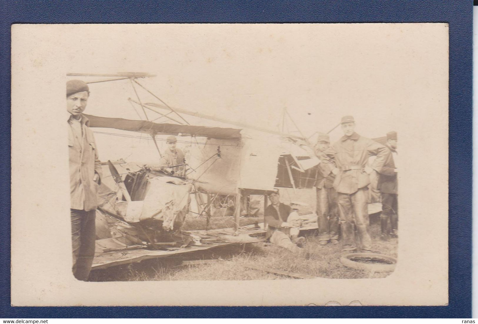 CPA Aviation Accident Carte Photo Non Circulé Militaria WWI Guerre War - Accidents