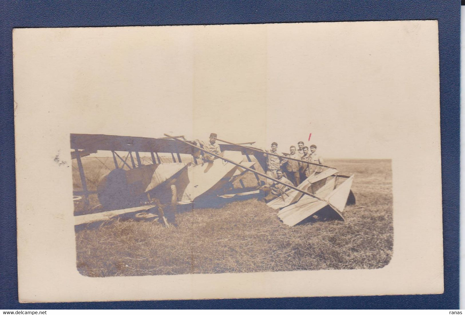 CPA Aviation Accident Carte Photo Non Circulé Militaria WWI Guerre War - Accidents