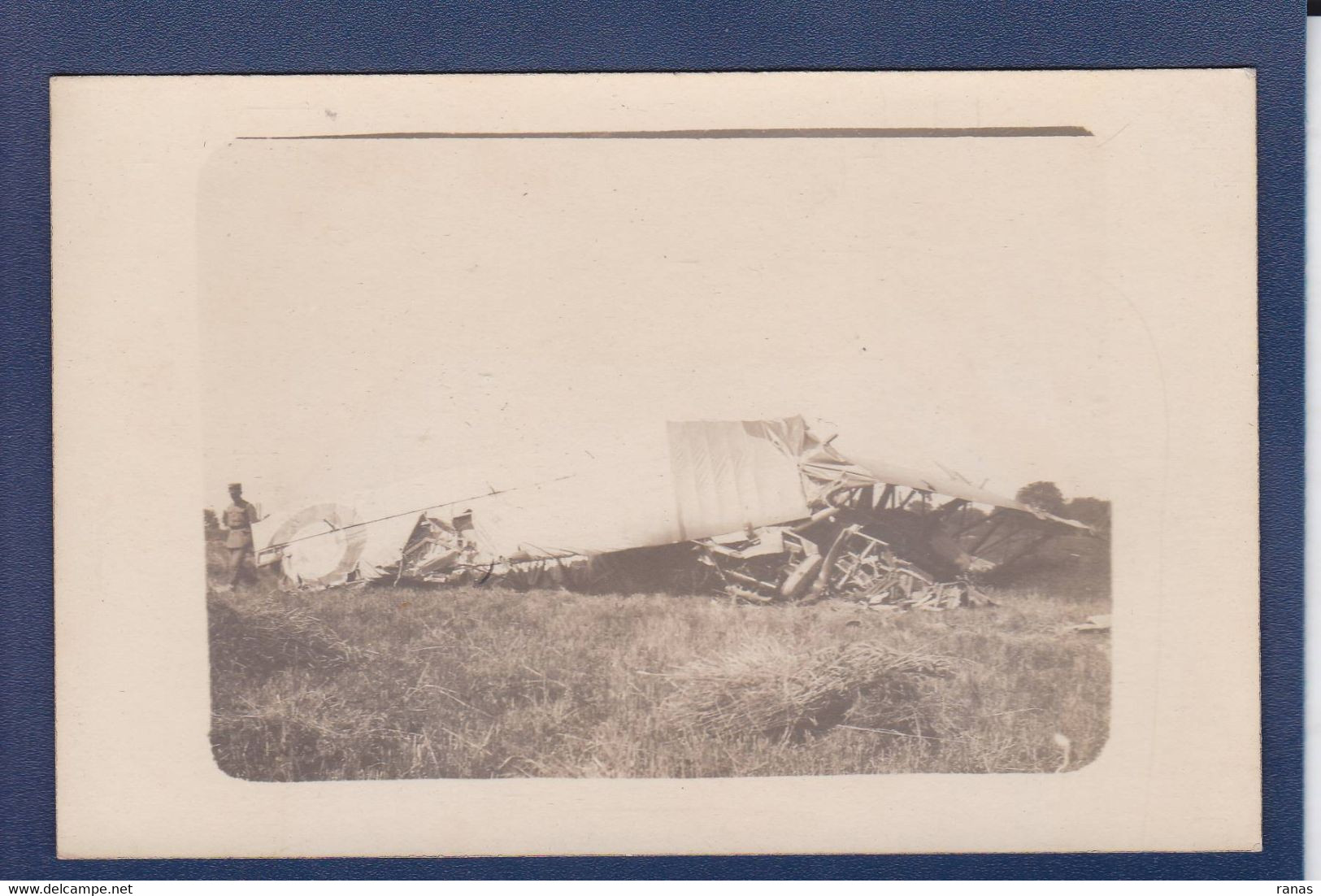 CPA Aviation Accident Carte Photo Non Circulé Militaria WWI Guerre War - Unfälle