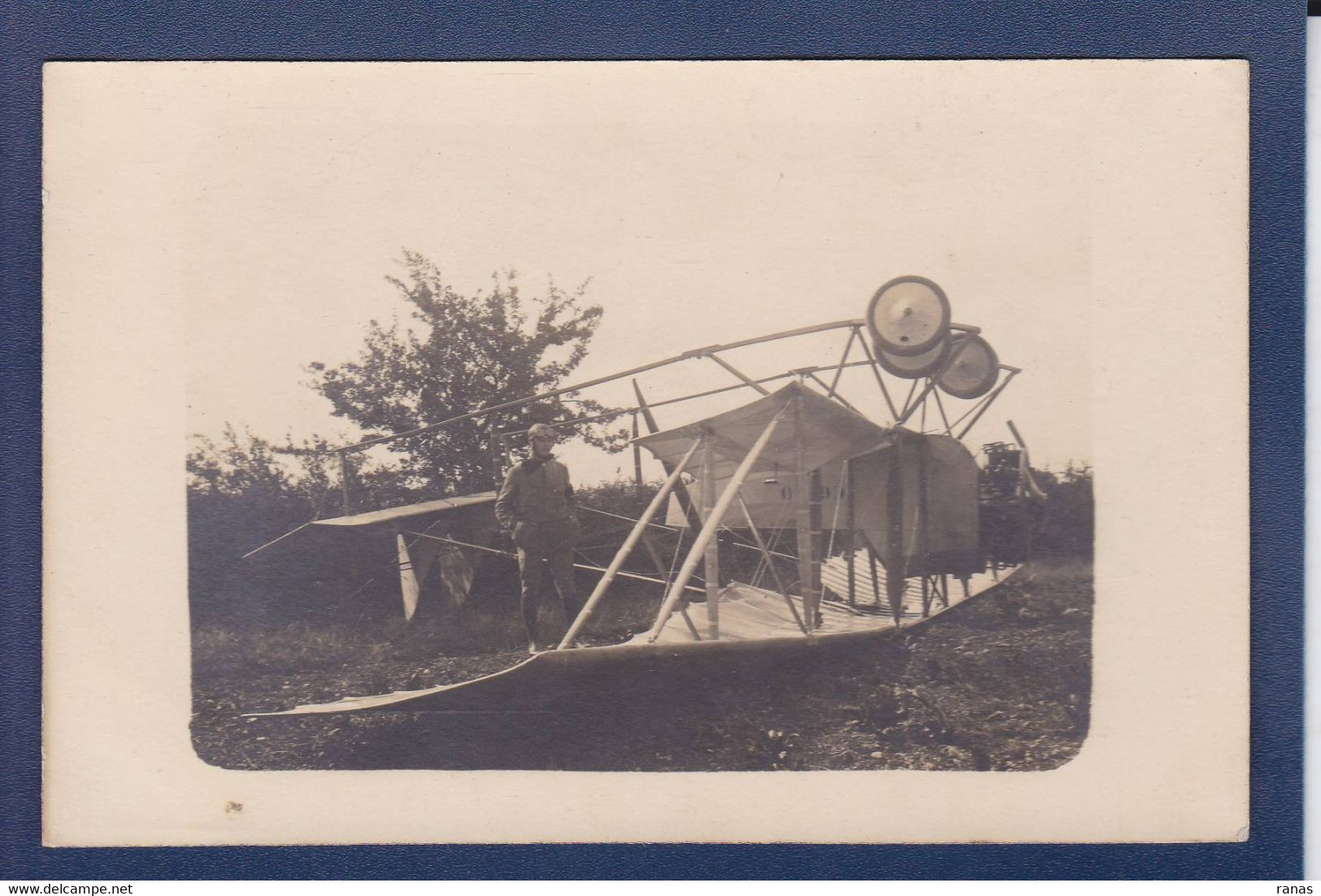 CPA Aviation Accident Carte Photo Non Circulé Militaria WWI Guerre War - Accidents