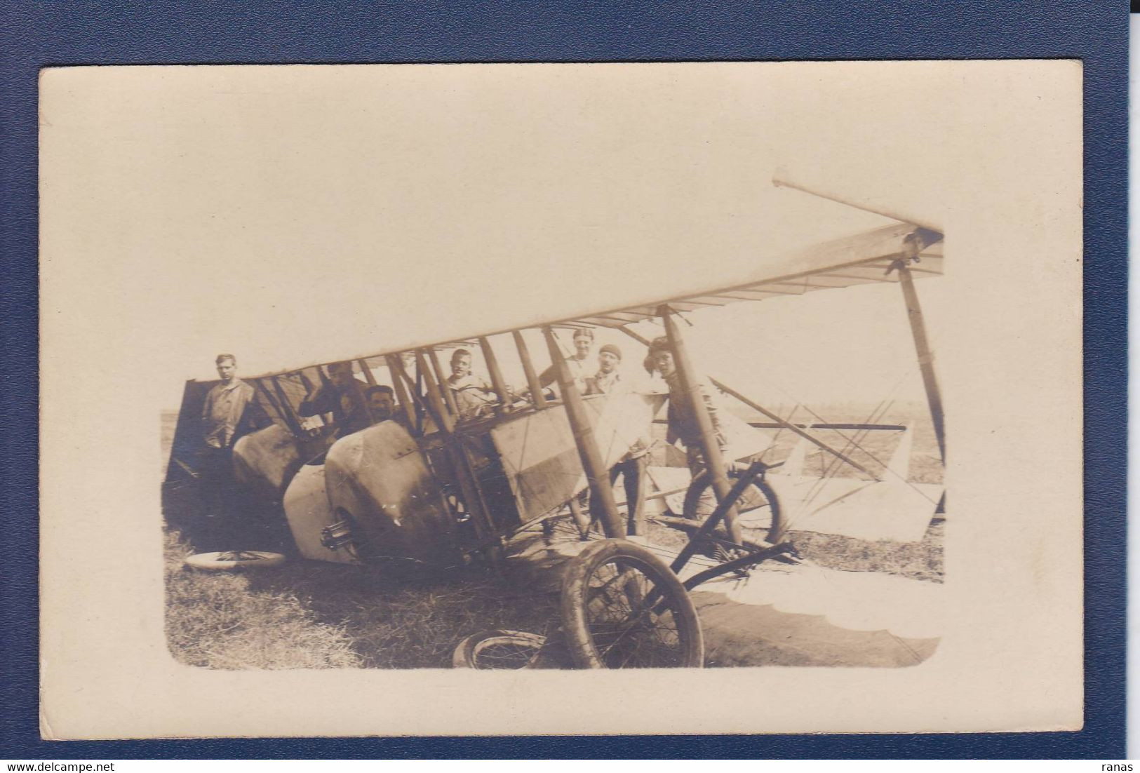 CPA Aviation Accident Carte Photo Non Circulé Militaria WWI Guerre War - Accidents