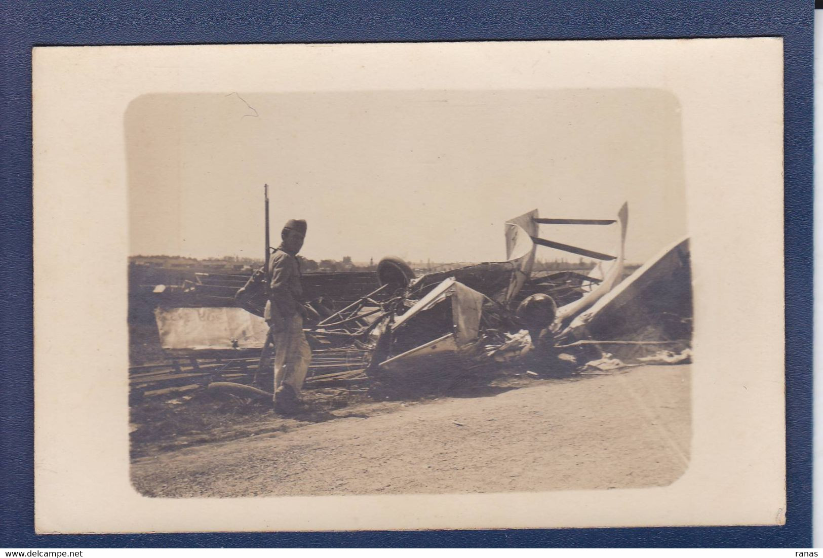 CPA Aviation Accident Carte Photo Non Circulé Militaria WWI Guerre War - Accidents