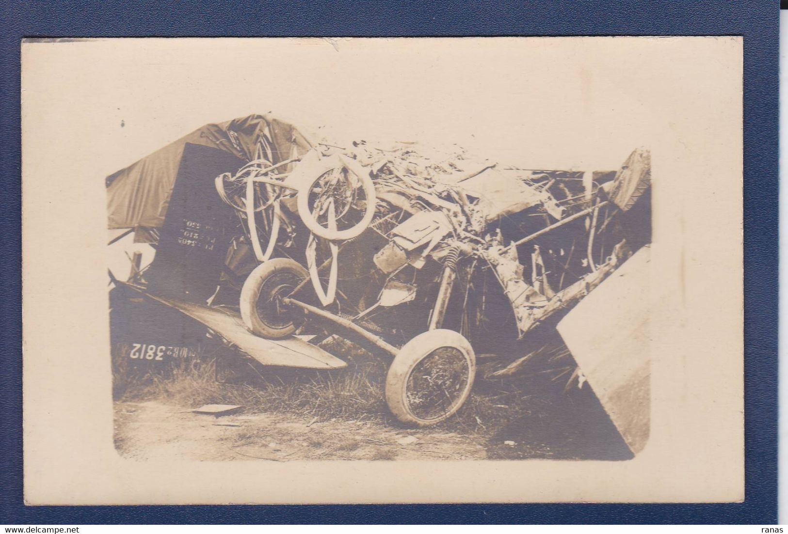 CPA Aviation Accident Carte Photo Non Circulé Militaria WWI Guerre War - Accidents