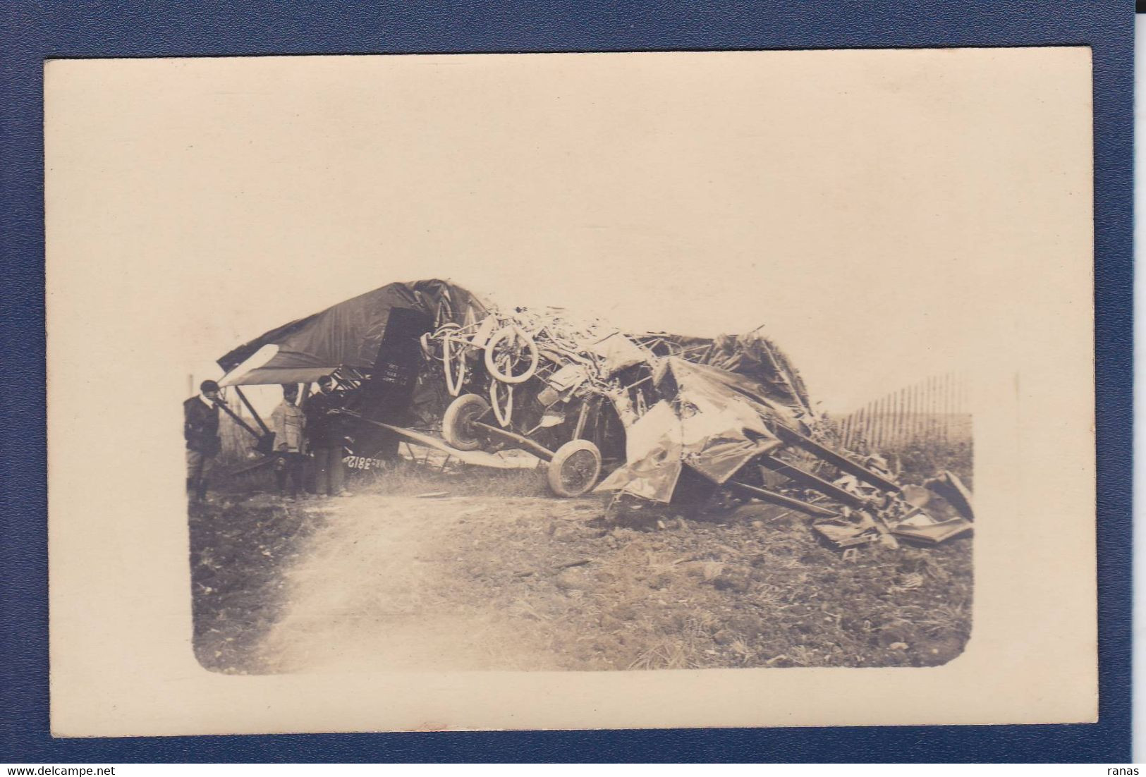 CPA Aviation Accident Carte Photo Non Circulé Militaria WWI Guerre War - Accidentes