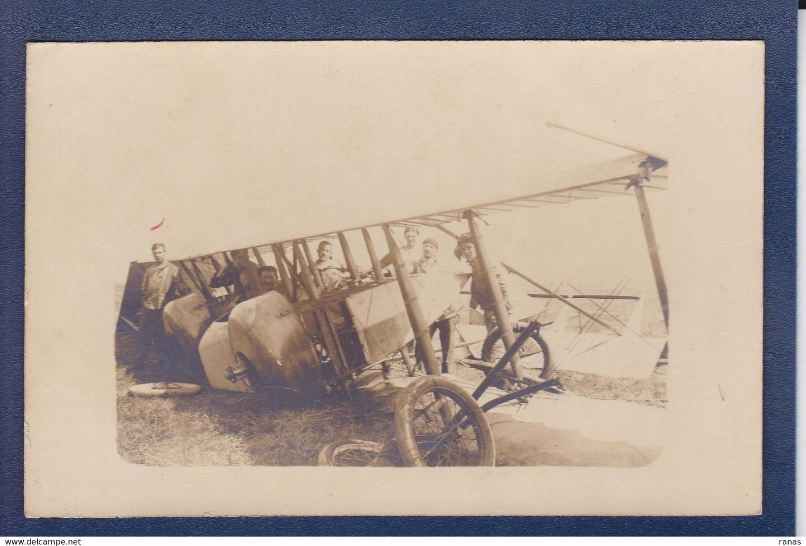 CPA Aviation Accident Carte Photo Non Circulé Militaria WWI Guerre War - Ongevalen