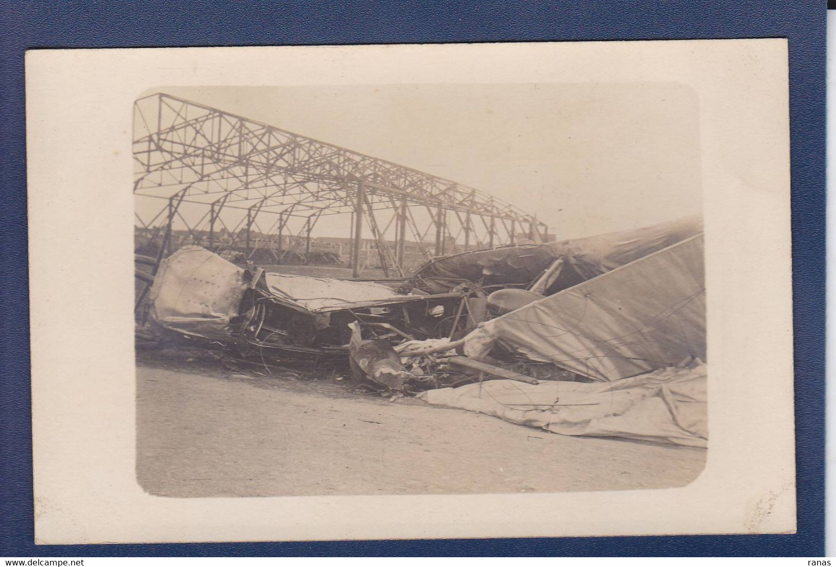 CPA Aviation Accident Carte Photo Non Circulé Militaria WWI Guerre War - Accidents